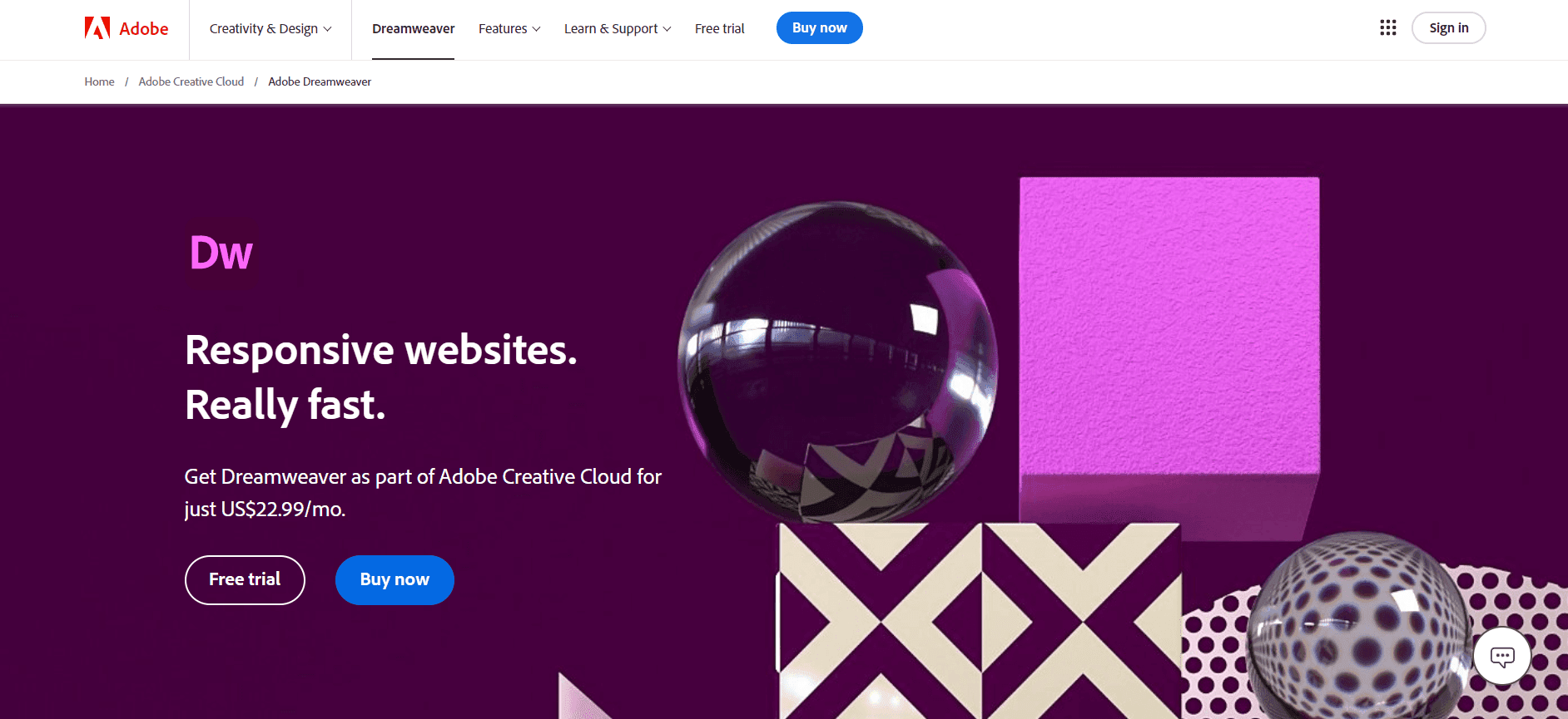 Adobe Dreamweaver Home
