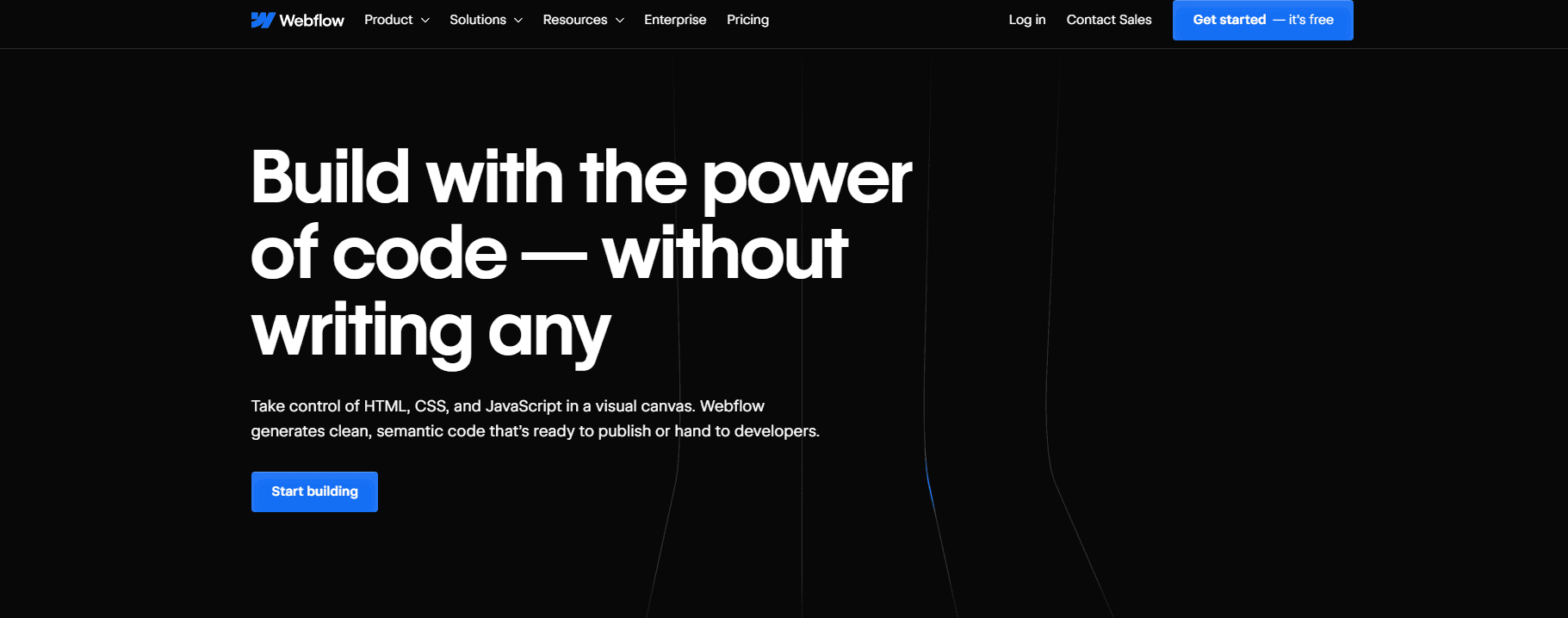 Webflow landing page