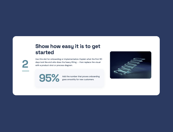 Interactive sales collateral template featuring content modules, tabs, and product showcase sections