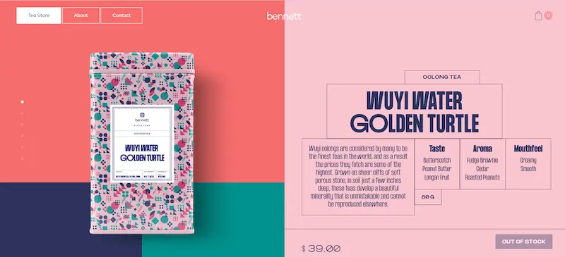 Bennett's Tea page