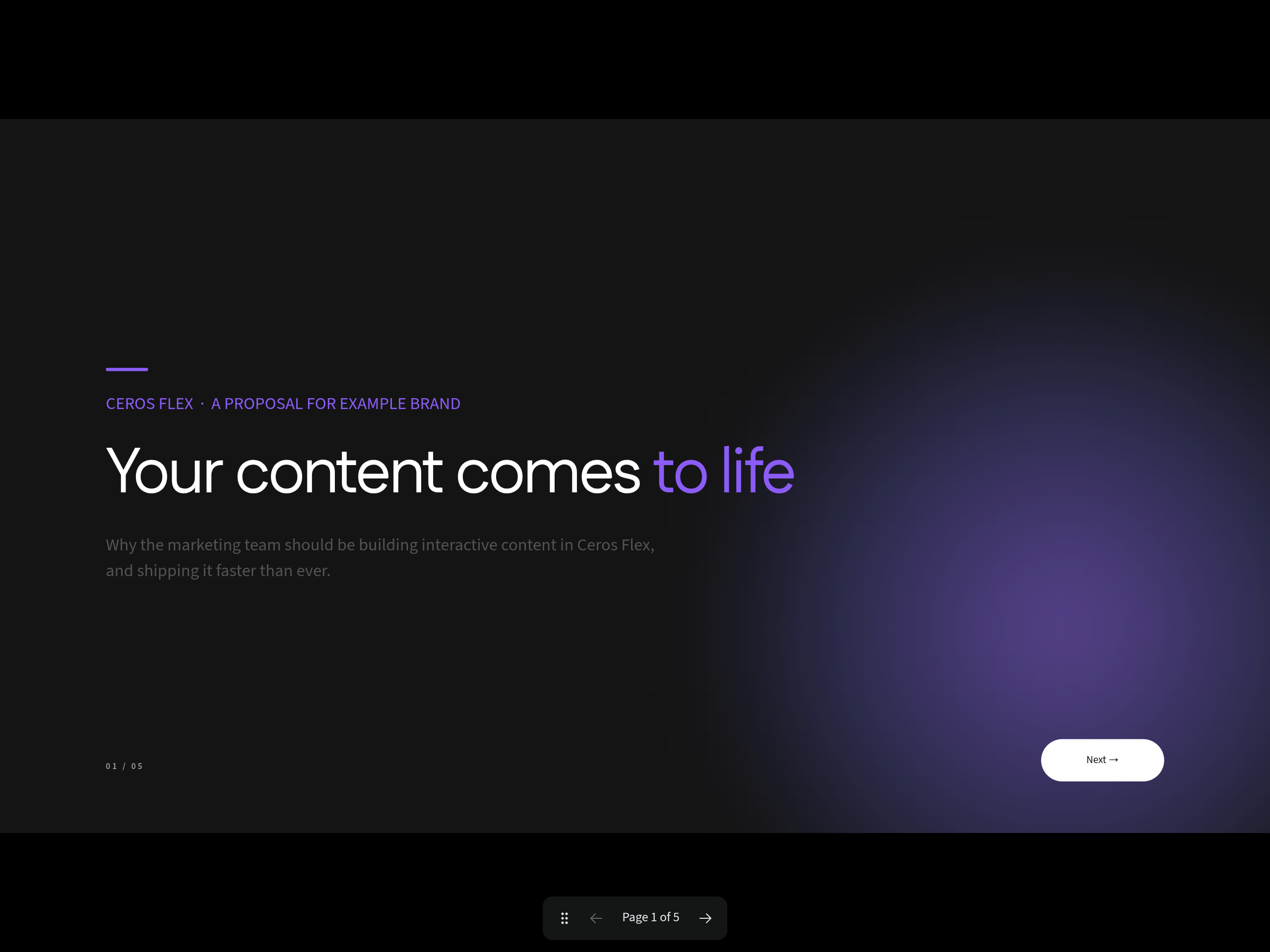 Preview of Why Flex interactive presentation template with title slide