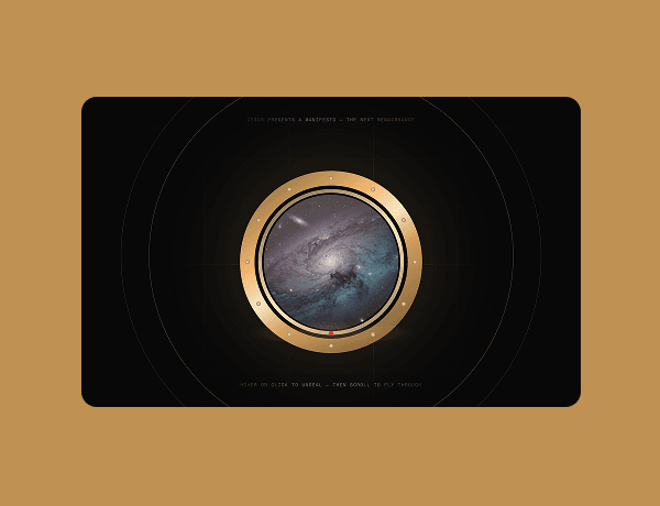Preview of the Space Portal interactive web experience featuring cosmic and portal visuals.