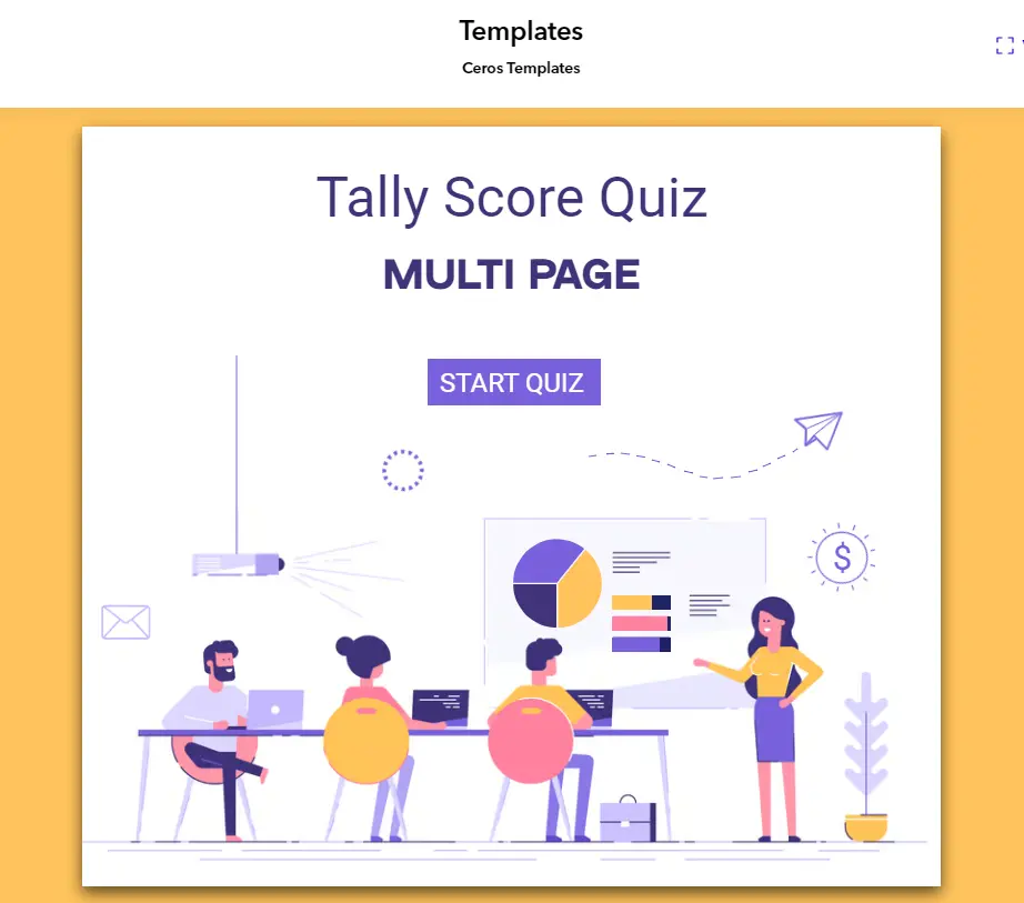Tally score quiz