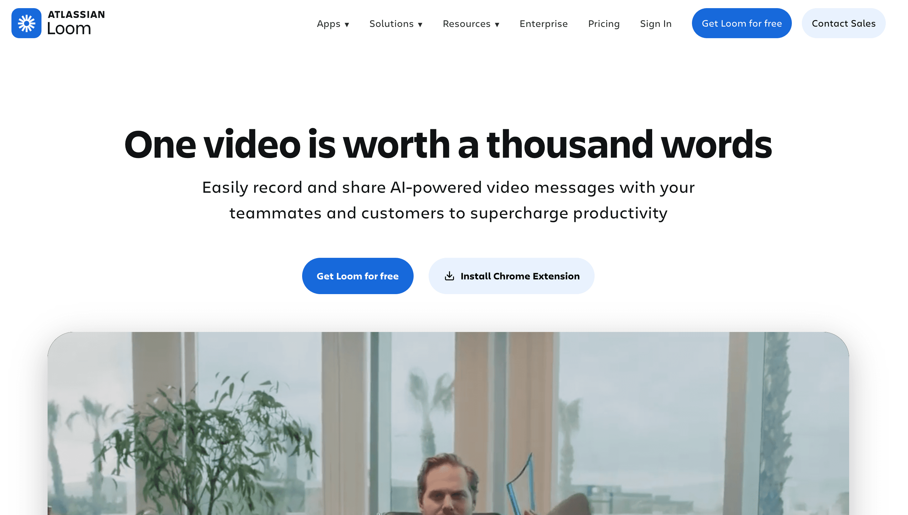 Loom.com homepage hero