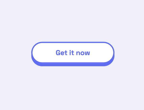 Interactive light, minimalist 3D button that depresses on hover or click.