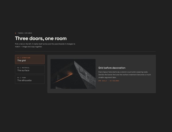 Tabbed explorer component thumbnail