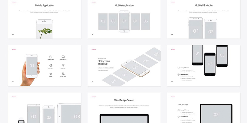 iPhone Mockup Powerpoint Template