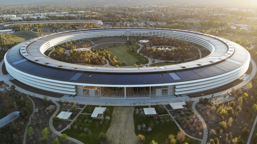 An image of Apple Park—their headquarters design by Norman Foster.