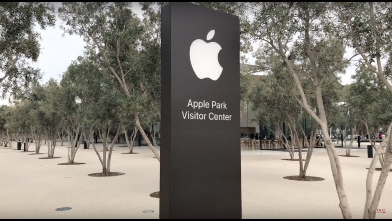 An image of Apple Park's signage—their headquarters design by Norman Foster.